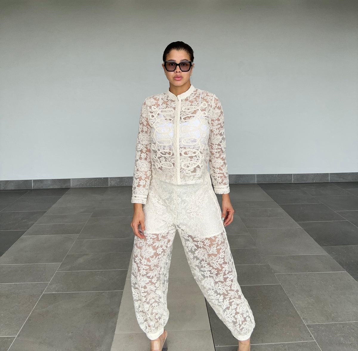 MANDARIN BLOOM LACE SET