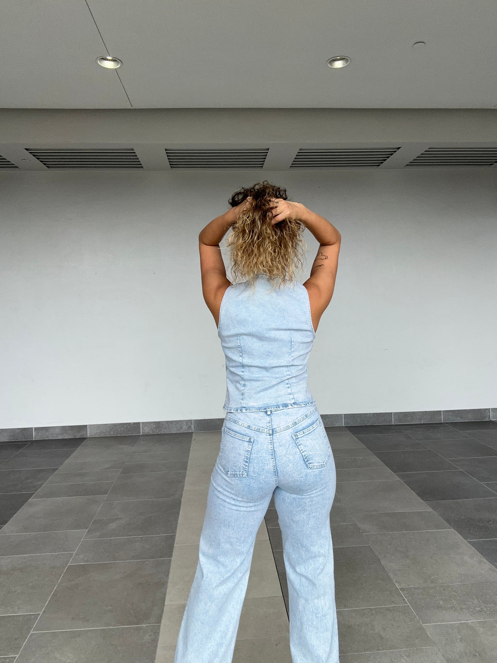 DENIM HOOPS SET STRECH