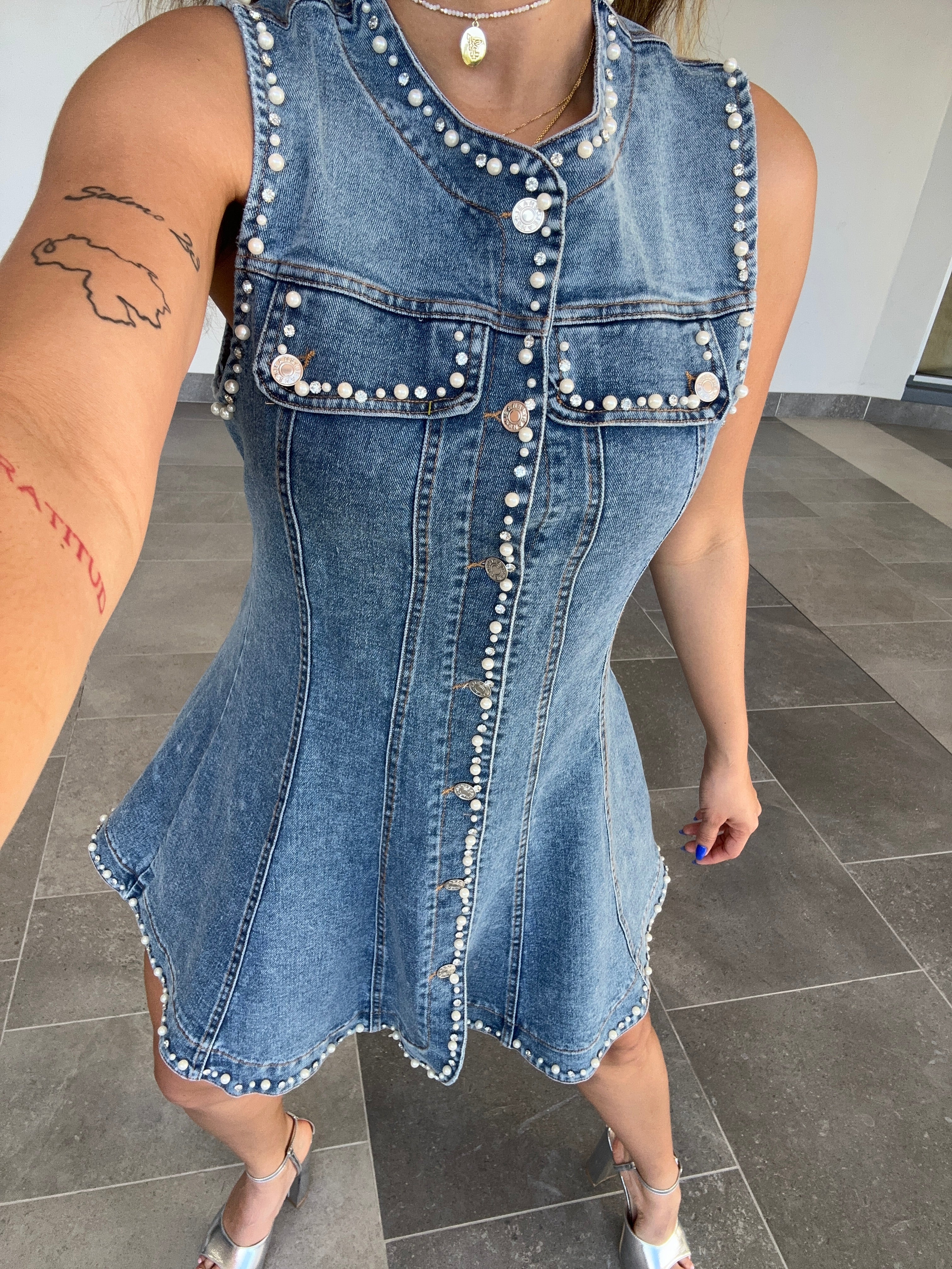 PEARLS AND STONES DRESS