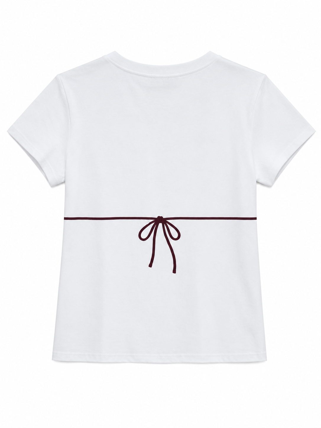 POLKA DOT BURGUNDY TEE