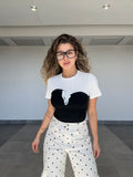 BLACK AND WHITE SHIRT
